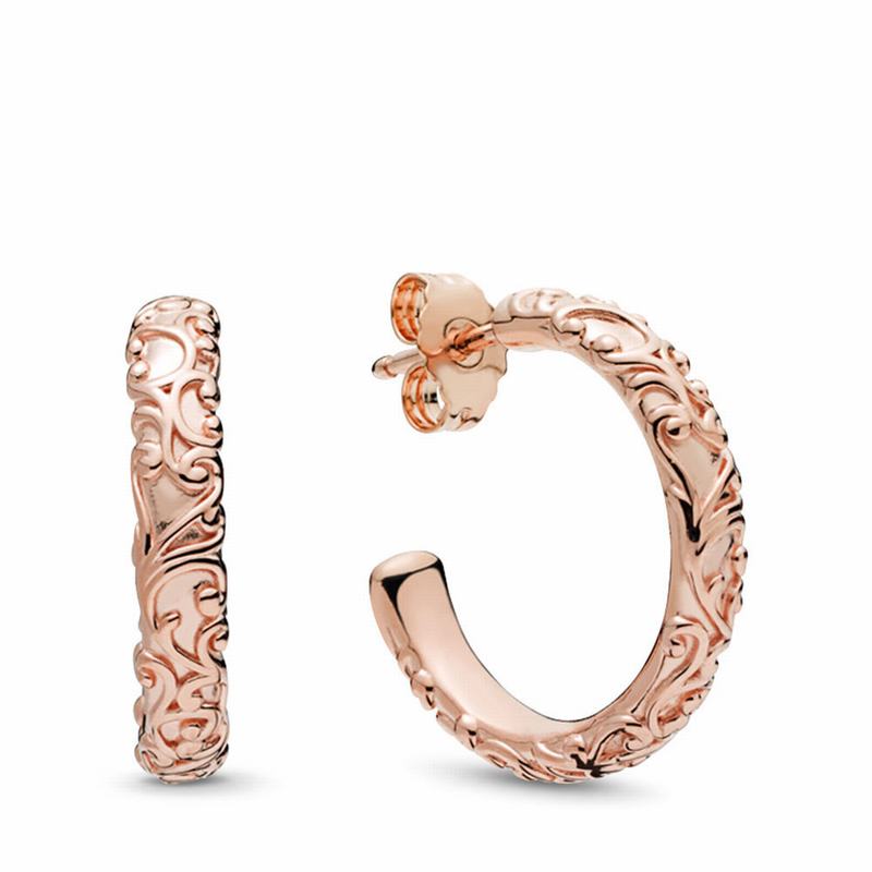 Pandora Australia Rose™ Regal Beauty Hoop Earrings | BLRUFS692